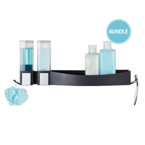 Bundle: CLEVER Double Dispenser + Shower Shelf