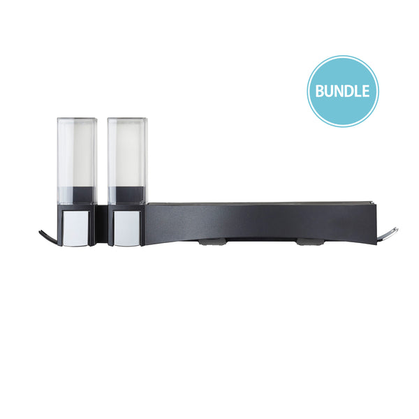 Bundle: CLEVER Double Dispenser + Shower Shelf