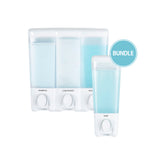 Bundle: CLEAR CHOICE Single Dispenser & Triple Dispenser White