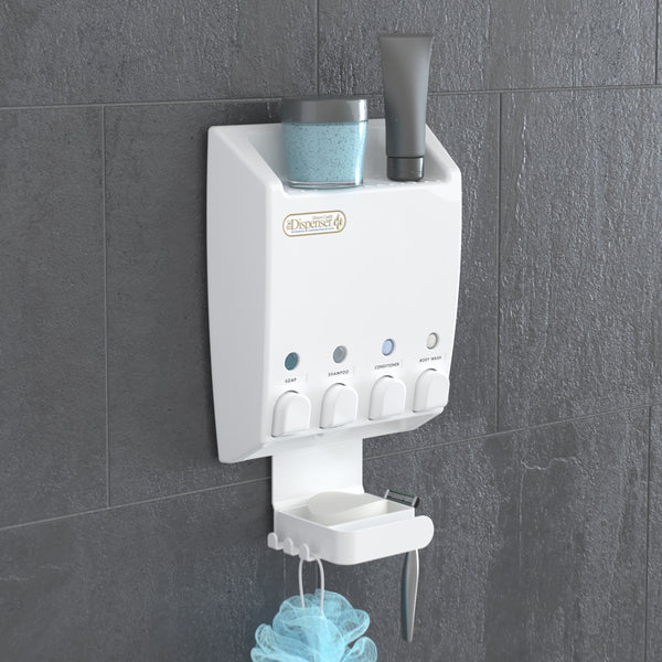 ULTI-MATE Dispenser 4 Chamber Shower Caddy
