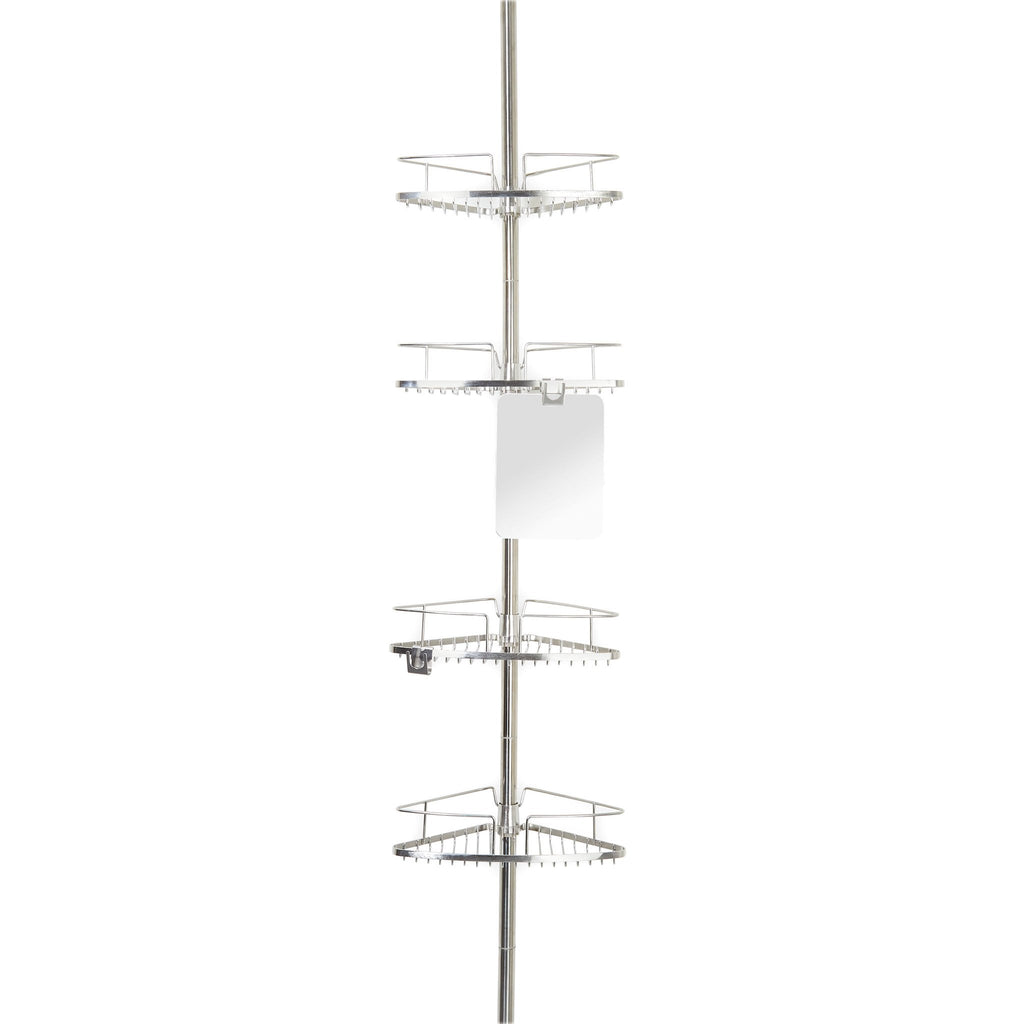 FINELINE 4 Tier Shower Caddy w/ Mirror