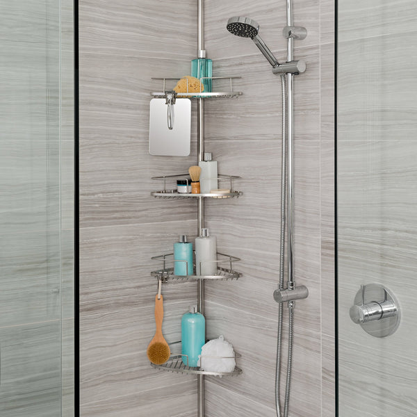 Ulti-Mate Shower Pole Caddy  Shower Organization, Corner Shower Shelves -  Bath and Shower Accessories – Better Living Products USA