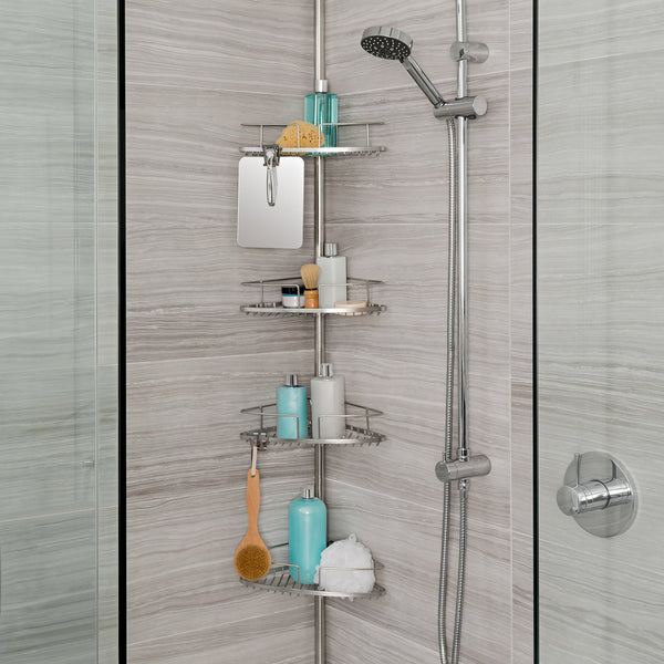 FINELINE 4 Tier Shower Caddy w/ Mirror - Better Living Products Canada