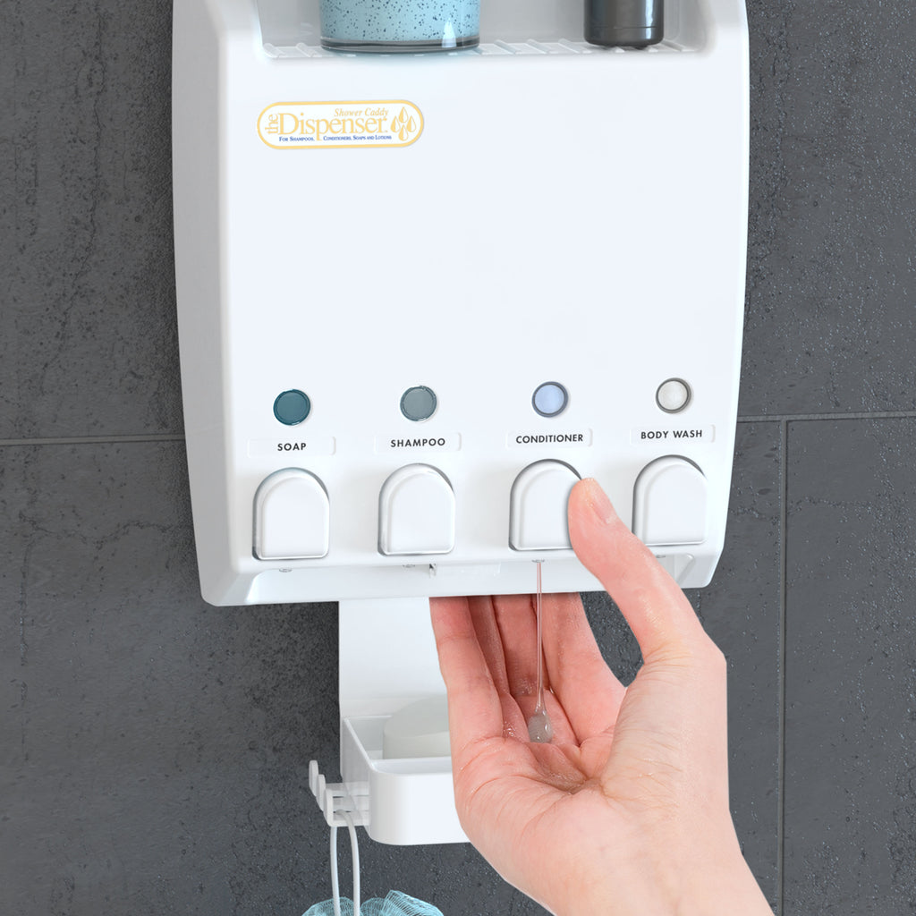 UltiMate Dispenser Shower Caddy Multichambered Hanging Shower Caddy